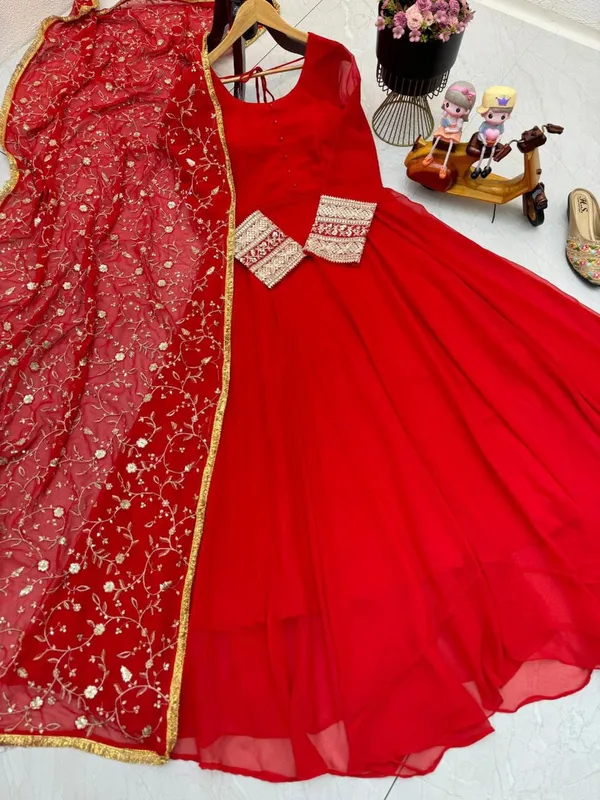 Red_Faux-Fur_Gown_For_Women