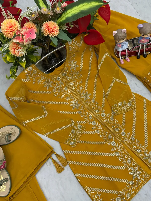 Yellow_Cotton_Sharara_Suit_For_Women