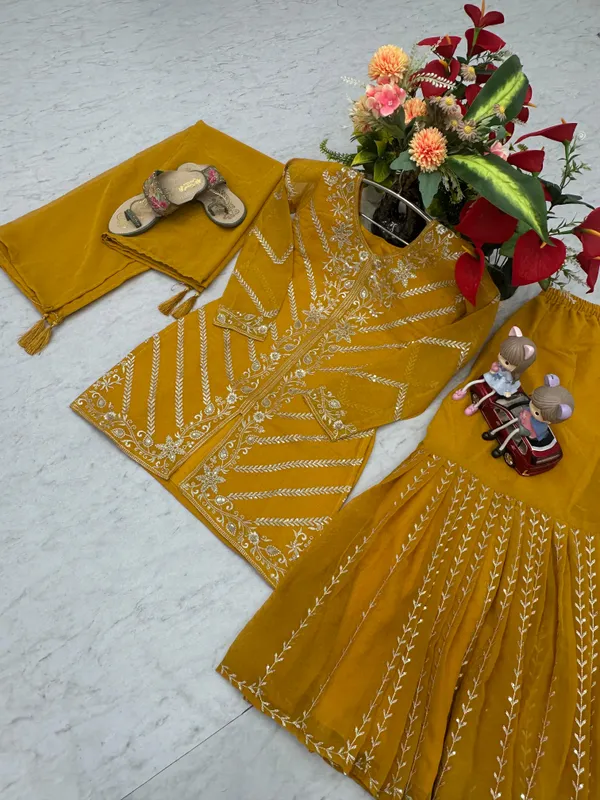 Yellow_Cotton_Sharara_Suit_For_Women