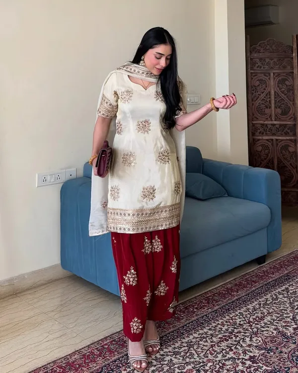 White_Chinon_Salwar_Suit_For_Women