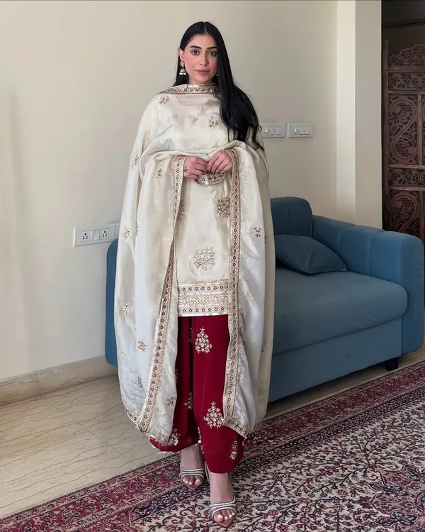 White_Chinon_Salwar_Suit_For_Women