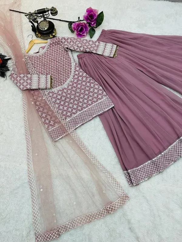 Light_Pink_Faux-Fur_Sharara_Suit_For_Women