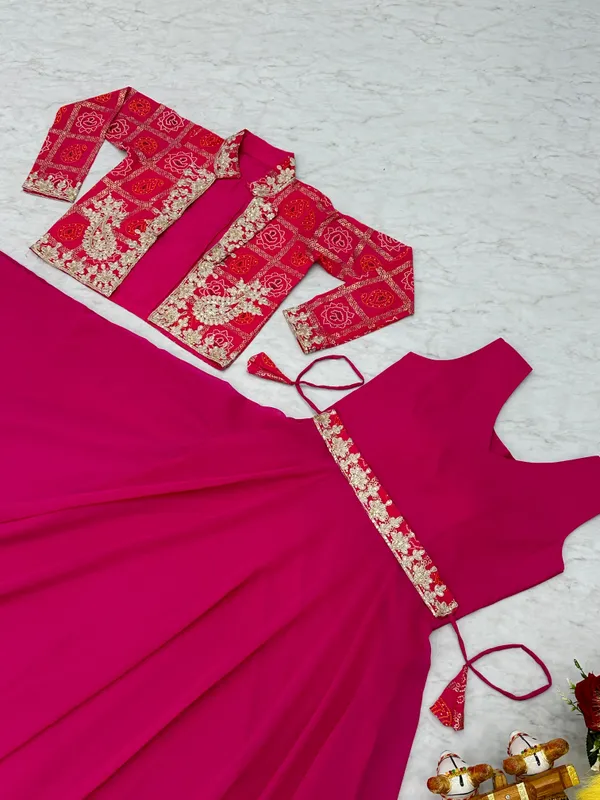 Pink_Faux-Fur_Gown_For_Women