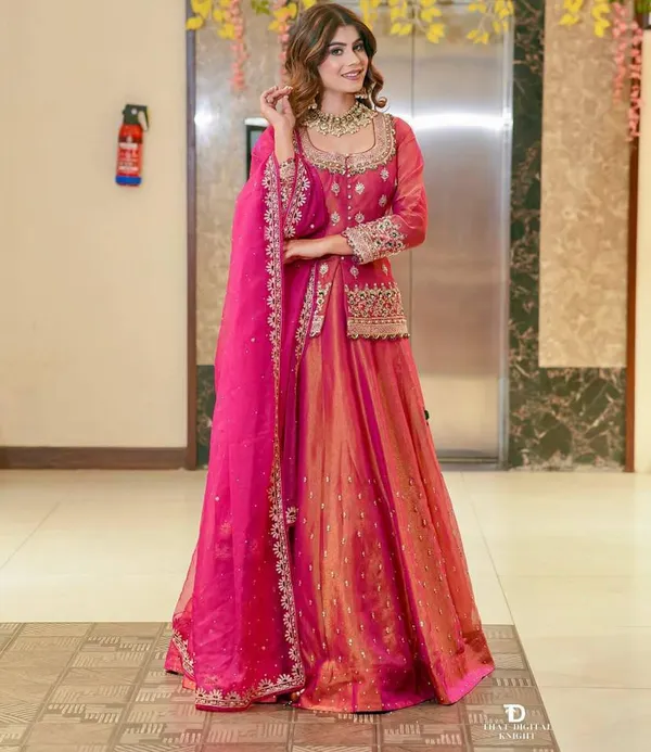 Pink_Silk_Lehenga_Crop_Top_For_Women