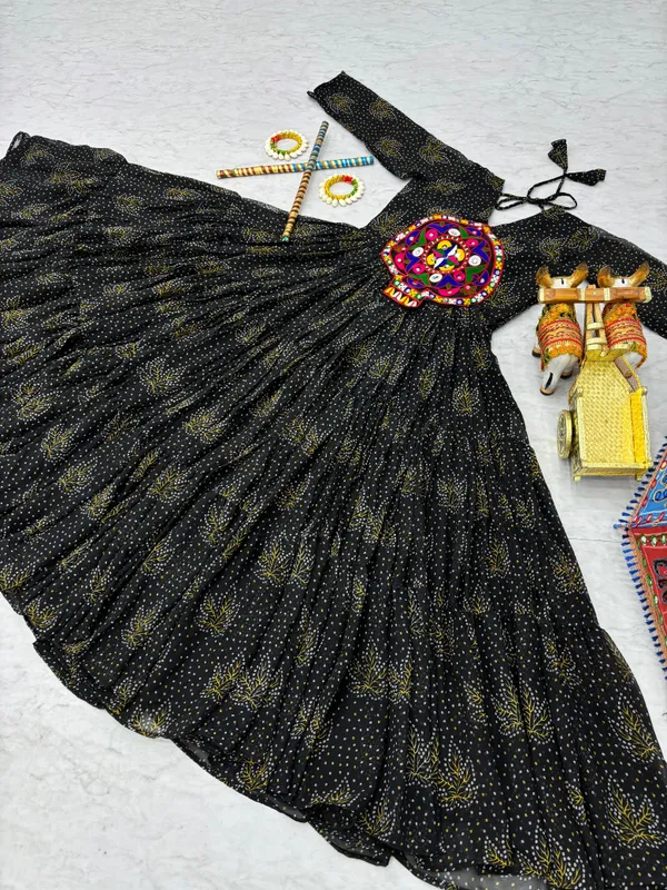 Black_Faux-Fur_Cotton_Gown_For_Women