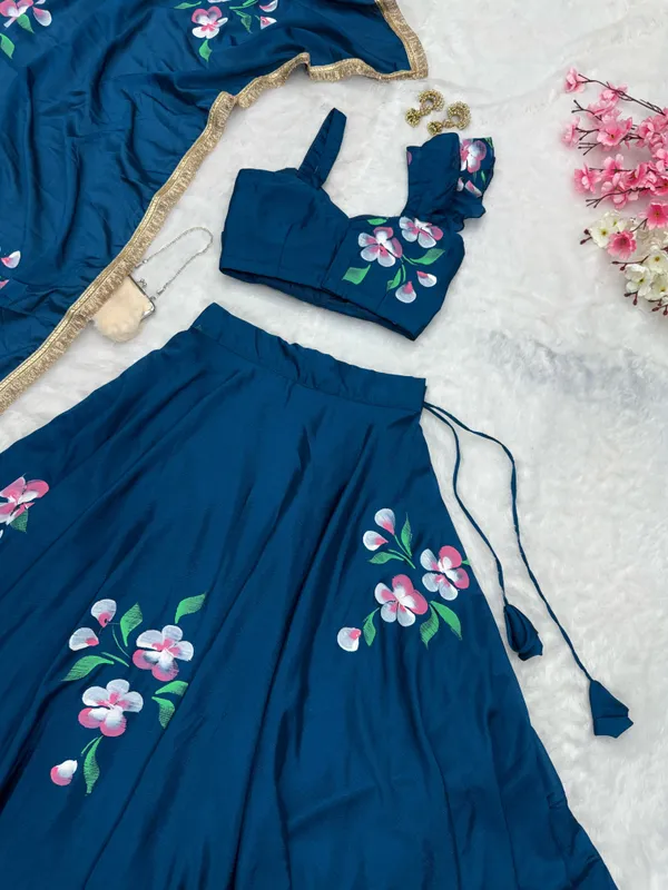Blue_Canvas_Cotton_Lehenga_Crop_Top_For_Women