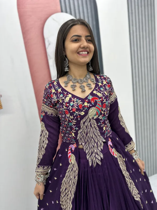Purple_Vichitra_Lehenga_Choli_For_Women