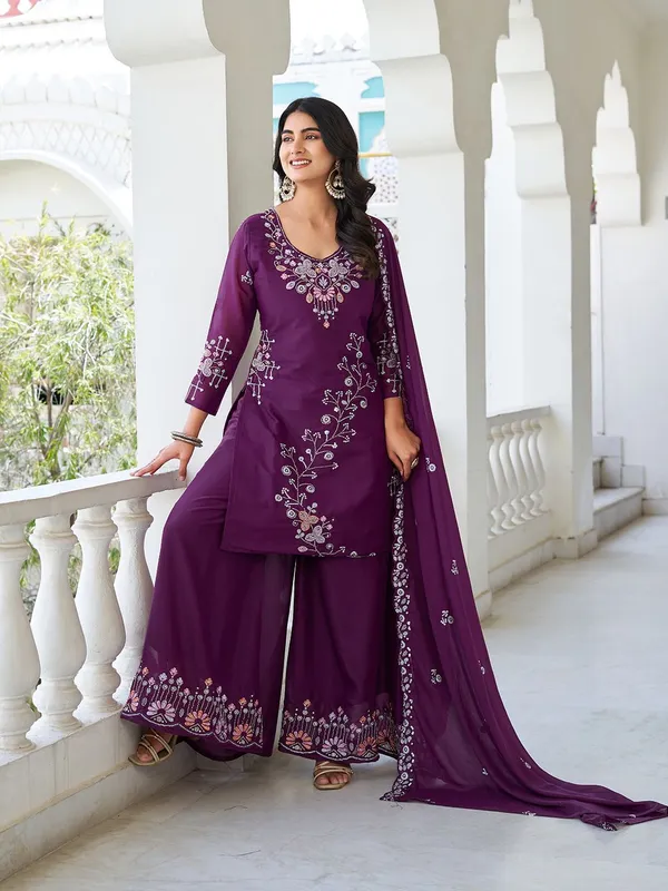 Purple_Cotton_Palazzo_Set_For_Women