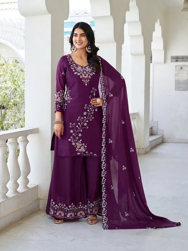 Purple_Cotton_Palazzo_Set_For_Women