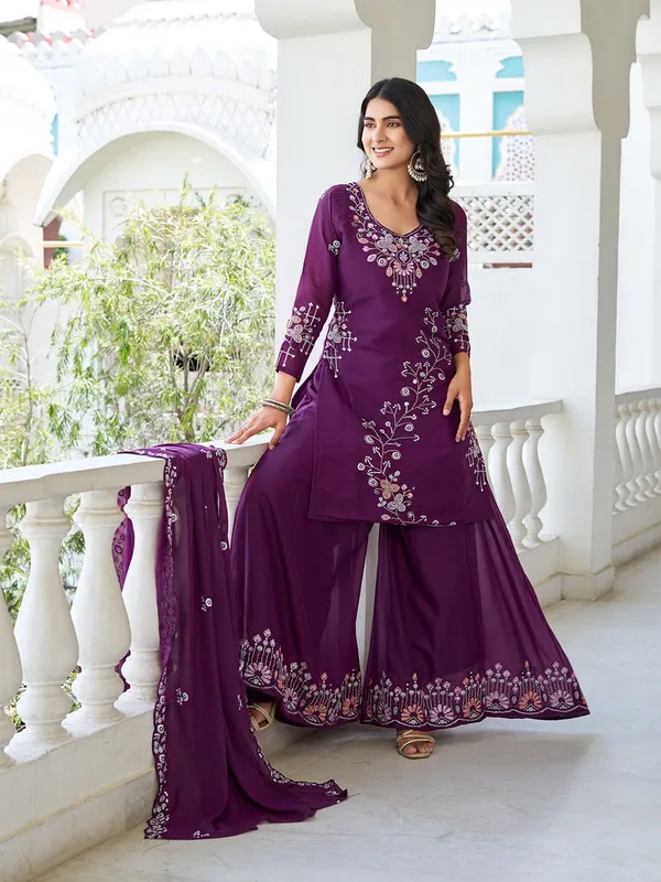 Purple_Cotton_Palazzo_Set_For_Women