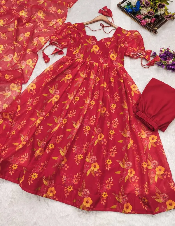 Red_Organza_Anarkali_Suit_For_Women