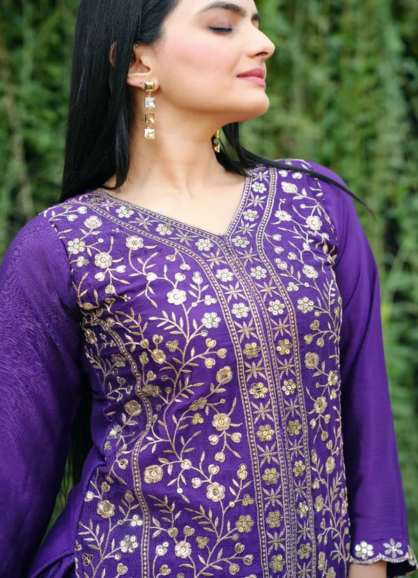 Yellow_Chinon_Salwar_Suit_For_Women