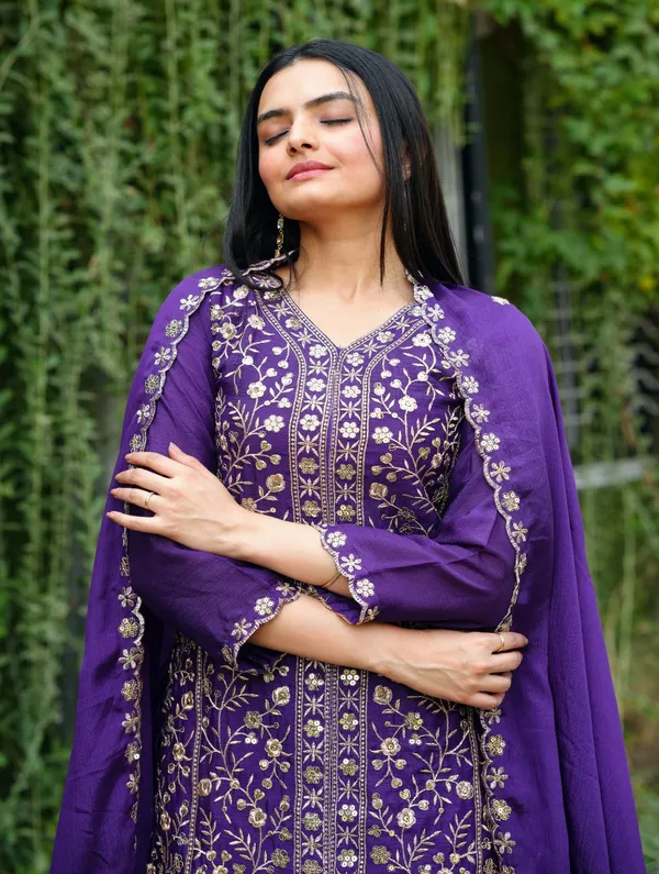 Yellow_Chinon_Salwar_Suit_For_Women