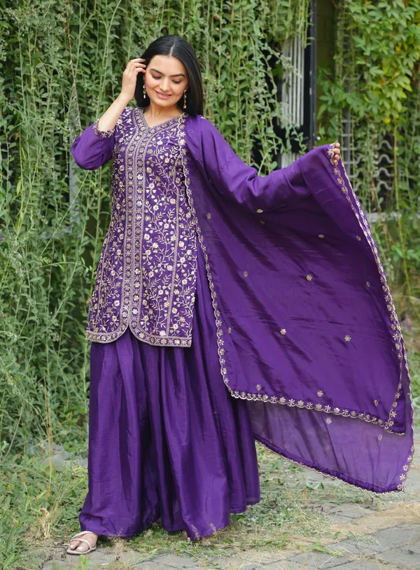 Yellow_Chinon_Salwar_Suit_For_Women