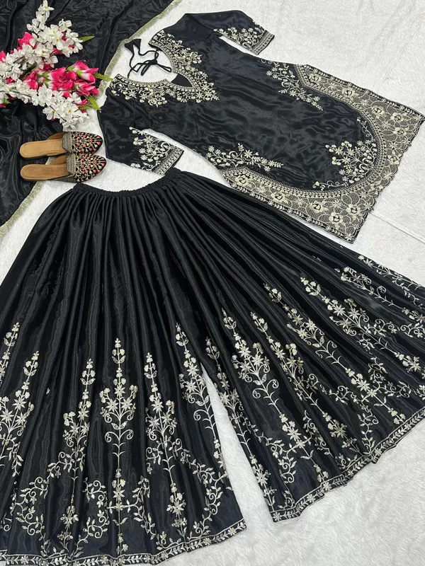Black_Silk_Sharara_Suit_For_Women