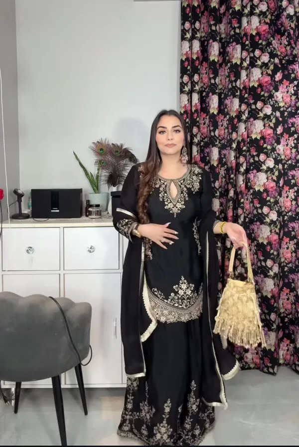 Black_Silk_Sharara_Suit_For_Women