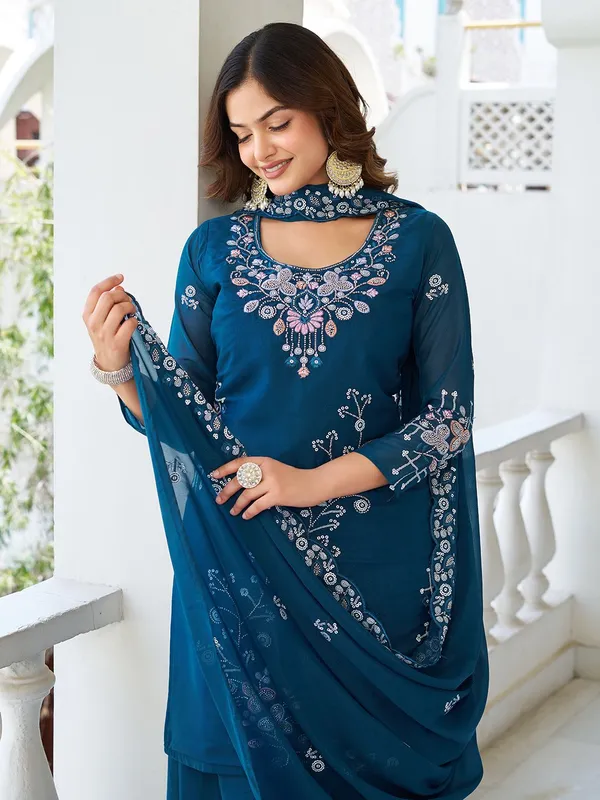 Blue_&_Purple_Cotton_Palazzo_Set_For_Women