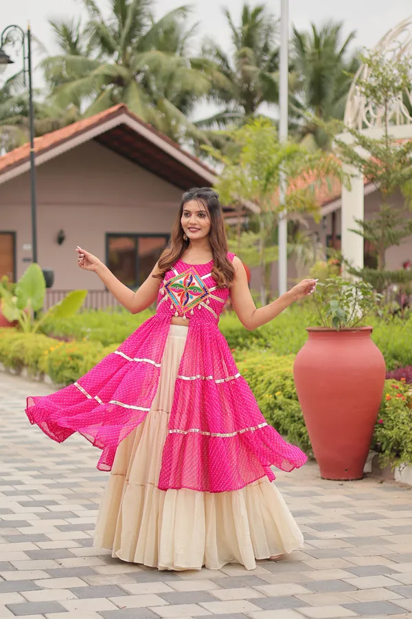 Pink_Cotton_Lehenga_Choli_For_Women