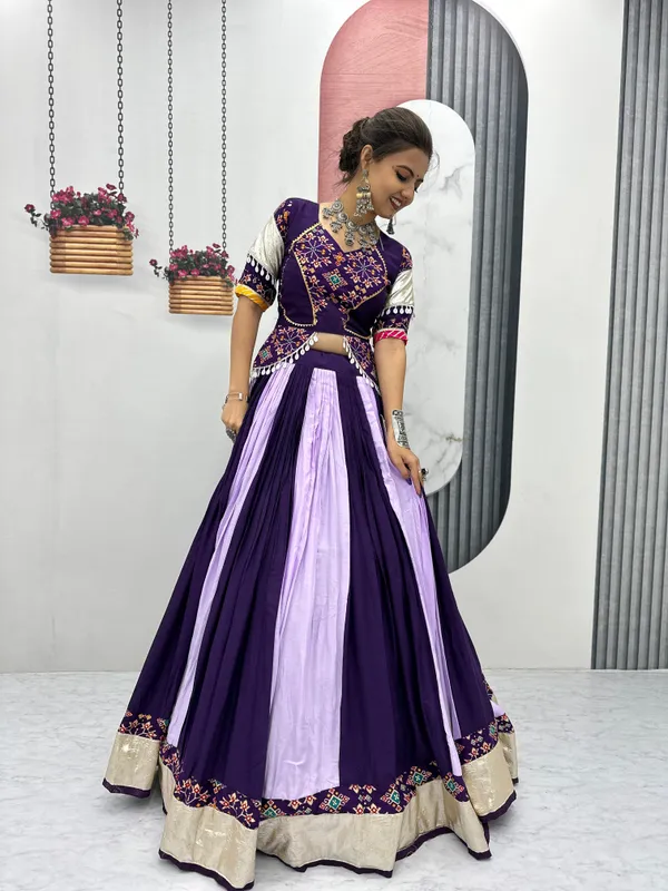 Purple_Cotton_Lehenga_Choli_For_Women