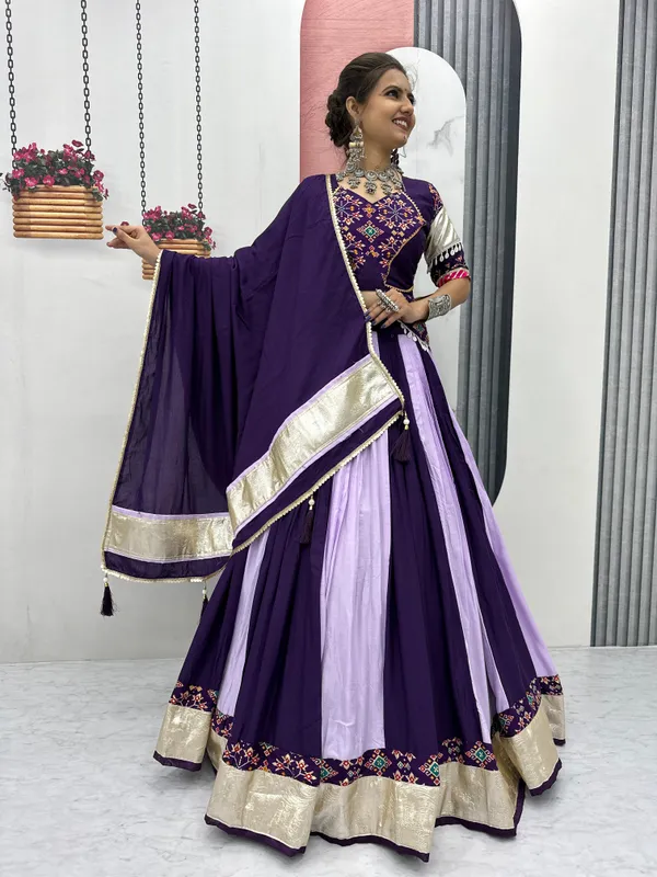 Purple_Cotton_Lehenga_Choli_For_Women