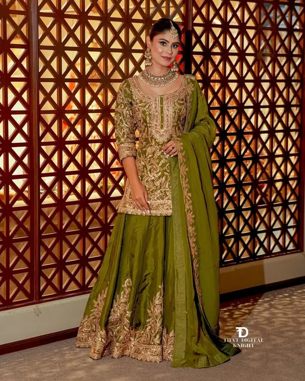 Green_Silk_Sharara_Suit_For_Women