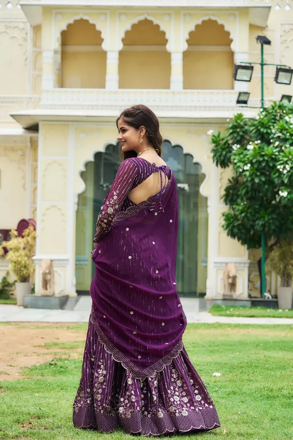 Purple_Faux-Fur_Lehenga_Choli_For_Women