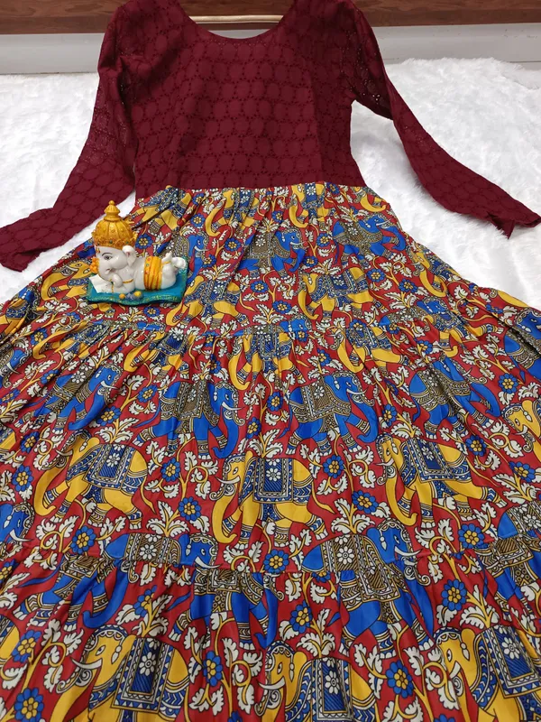 Red_Cotton_Gown_For_Women
