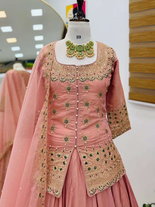Light_Pink_Silk_Lehenga_Crop_Top_For_Women