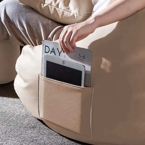 Bean_Bag_Cover_With_Footrest_And_Cushion_Faux_Leather