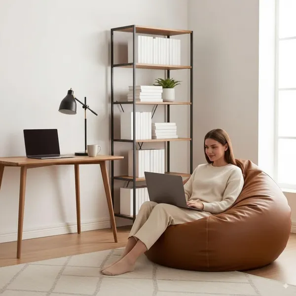 Faux_Leather_Tear_Drop_Bean_Bag_Cover