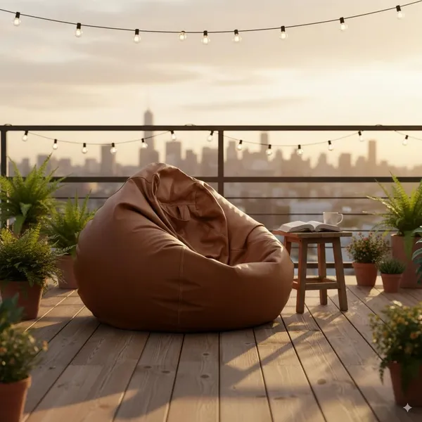 Faux_Leather_Tear_Drop_Bean_Bag_Cover