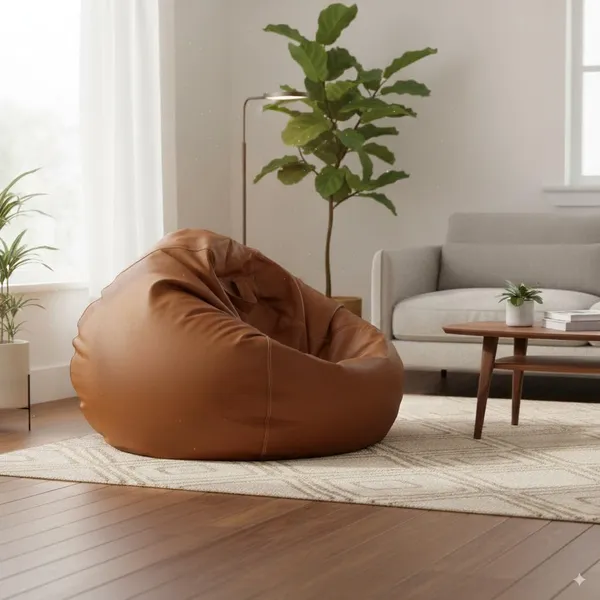 Faux_Leather_Tear_Drop_Bean_Bag_Cover