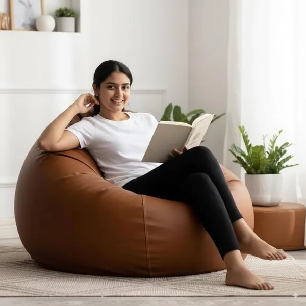 Faux_Leather_Tear_Drop_Bean_Bag_Cover