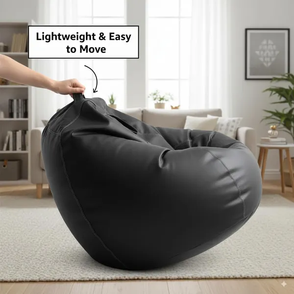 Faux_Leather_Teardrop_Bean_Bag_Cover