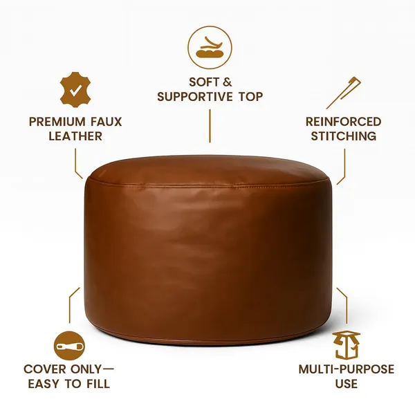 Faux_Leather_Ottoman_Pouffe_Cover
