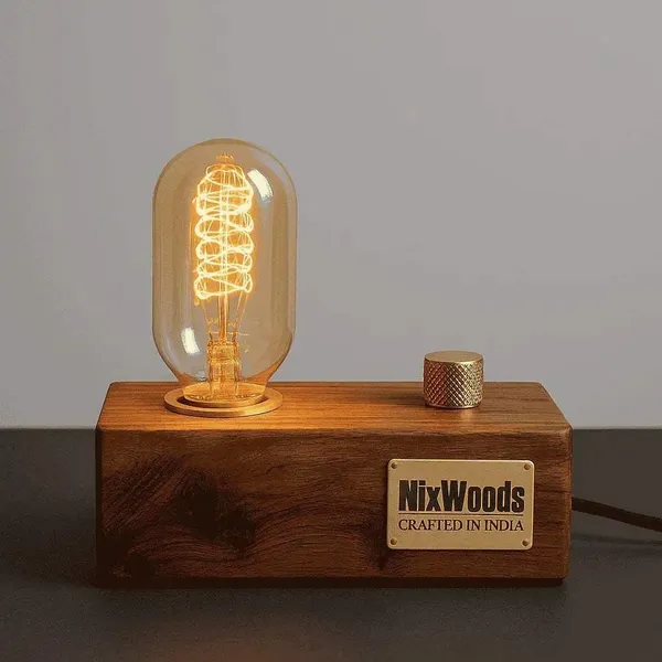Teak_Wood_Vintage_Table_Lamp_–_Edison_Bulb_With_Brass_Dimmer_|_Handcrafted
