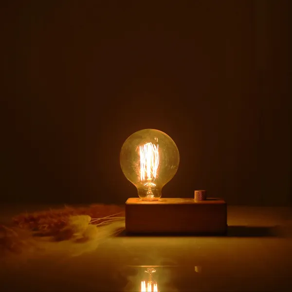 Globe_Edison_Bulb_With_Brass_Dimmer_|_Rosewood_Vintage_Table_Lamp_|_Handcrafted