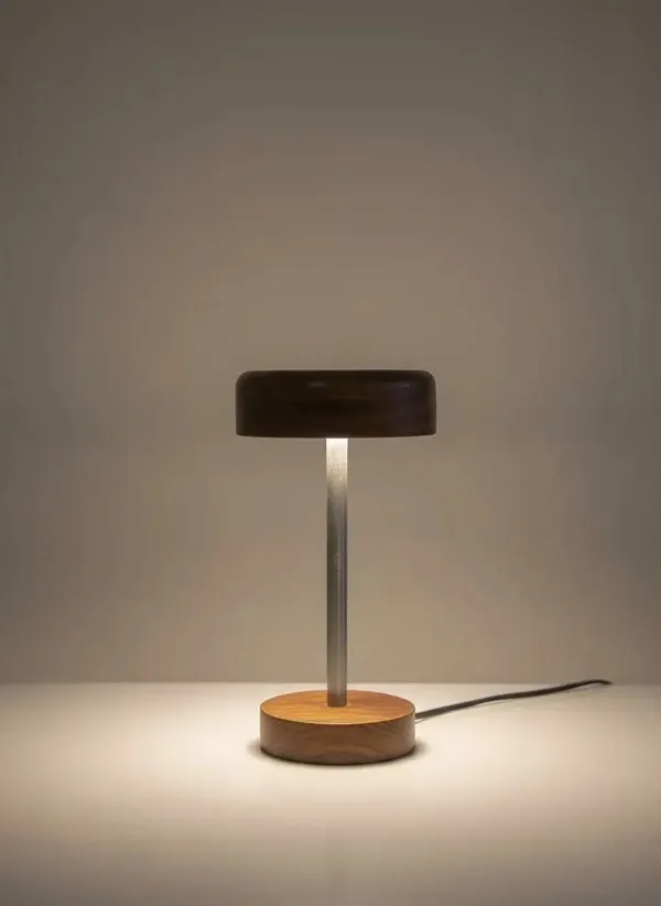 Rosewood_&_Stainless_Steel_Led_Table_Lamp_–_Modern_Minimalist_Elegance