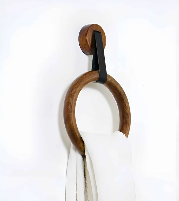 Rosewood_Round_Towel_Hanger_–_Handcrafted_Wooden_Ring_For_Bathroom_&_Vanity