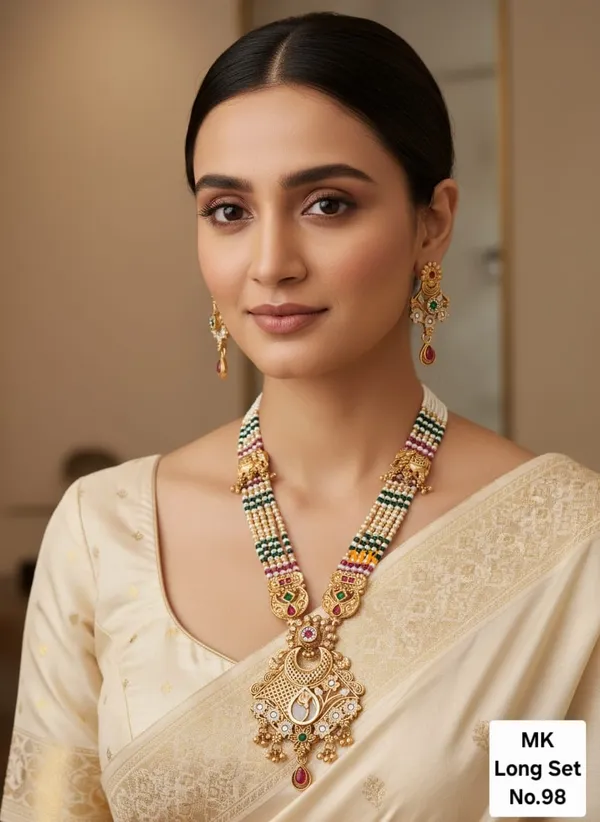 Gold_Pleated_Long_Moti_Necklace_Premium_Quality_For_Women