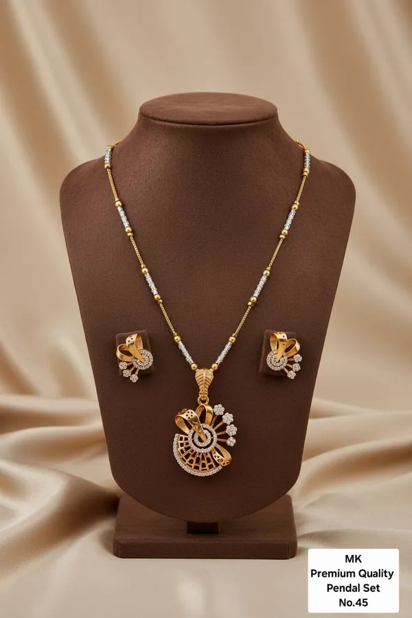 Gold_Pleated_Pendant_Set_Premium_Quality_For_Women