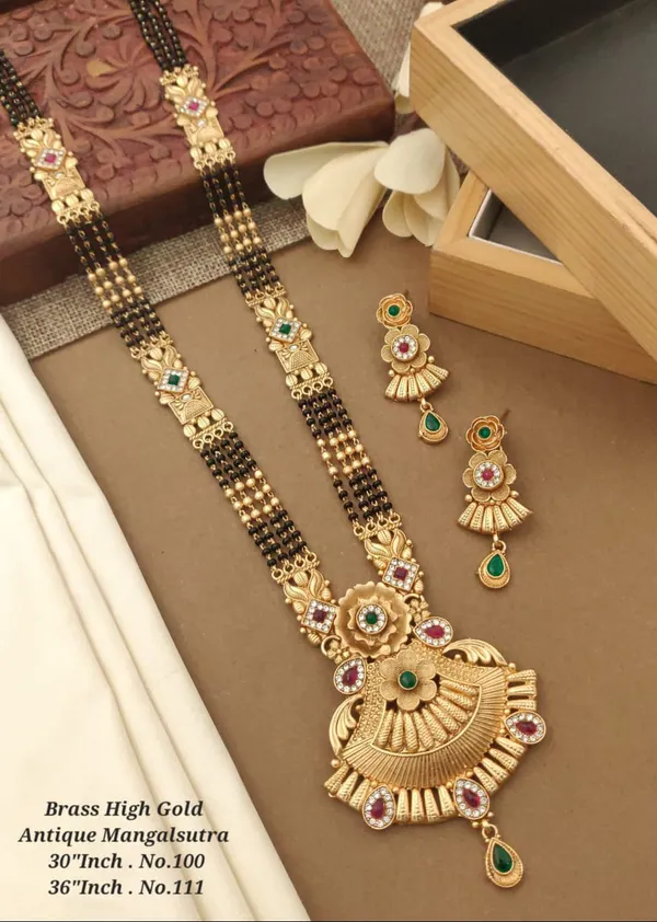 High_Brass_Gold_Pleated_Mangalsutra_Premium_Quality_For_Women
