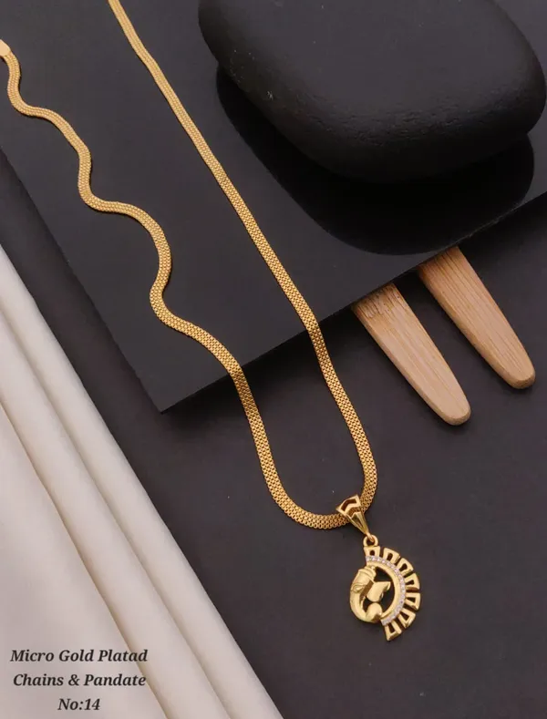High_Gold_Pleated_Chain_Pendant_Premium_Quality_For_Women