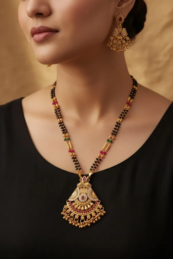 High_Gold_Pleated_Forming_Mangalsutra_Premium_Quality_For_Women