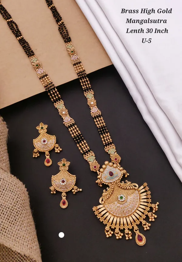 High_Gold_Pleated_Mangalsutra_Premium_Designer_For_Women