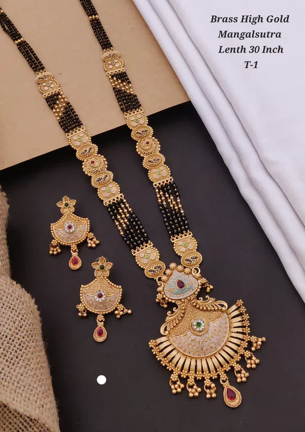 High_Gold_Pleated_Mangalsutra_Premium_Quality_For_Women