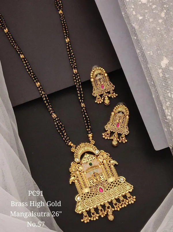 High_Gold_Pleated_Mangalsutra_Premium_Quality_For_Women