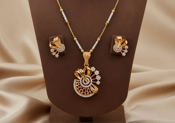 Gold_Pleated_Pendant_Set_Premium_Quality_For_Women