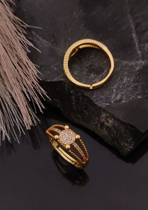 Gold_Pleated_Bangals_+_Ring_(Free_Size)_Premium_Quality_For_Women