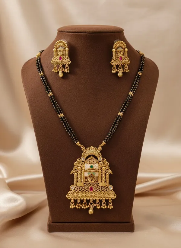 High_Gold_Pleated_Mangalsutra_Premium_Quality_For_Women